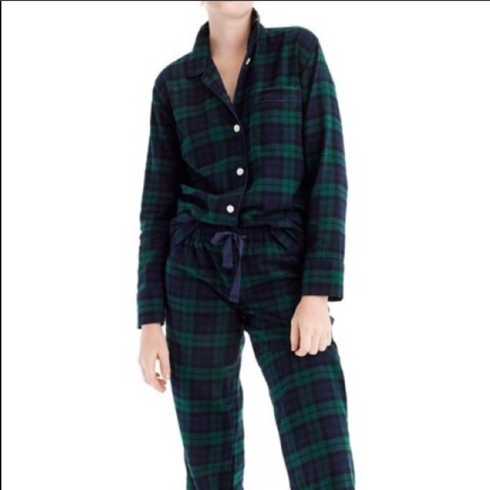 J. Crew Tartan Plaid Flannel Pajama Set Size Small